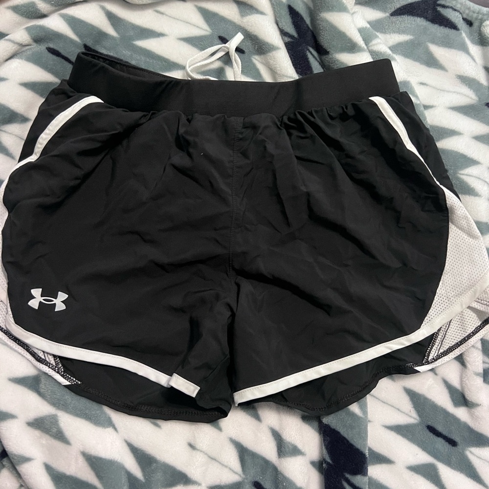 Under Armour Black and White Athletic Shorts